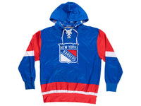 Load image into Gallery viewer, New York Rangers Hockey Lace Hoodie

