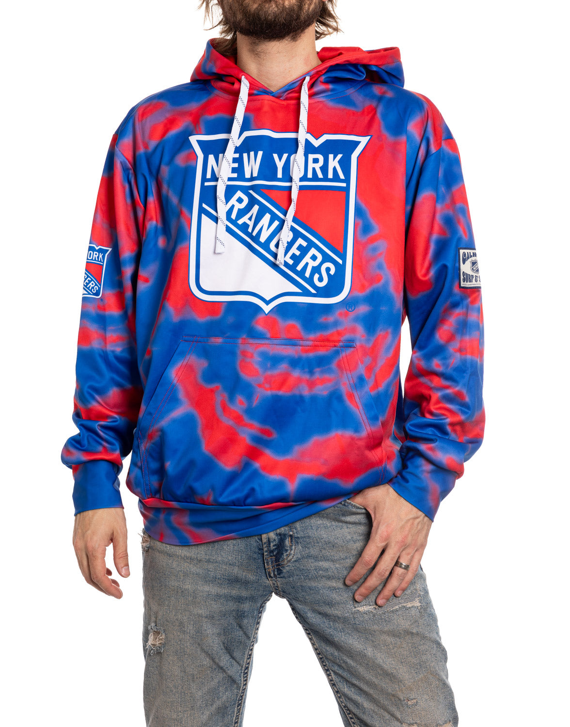 New York Rangers NHL Tie Dye Sublimation Pullover Hoodie