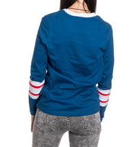 Load image into Gallery viewer, New York Rangers Women&#39;s V-Neck Varsity Long Sleeve Shirt
