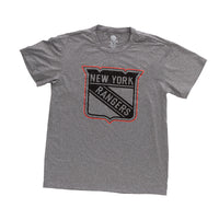 Load image into Gallery viewer, New York Rangers NHL Men&#39;s Performance Rash Guard Base Layer Moisture-Wicking T-Shirt - Grey
