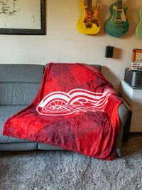 Load image into Gallery viewer, Detroit Red Wings NHL Ultra-Plush Flannel Plaid Throw Blanket (50&quot; by 60&quot;)
