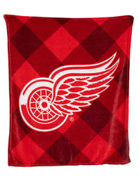 Load image into Gallery viewer, Detroit Red Wings NHL Ultra-Plush Flannel Plaid Throw Blanket (50&quot; by 60&quot;)
