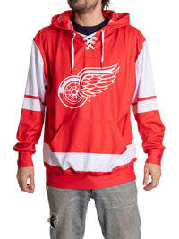 Load image into Gallery viewer, Detroit Red Wings Hockey Lace Hoodie
