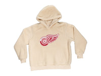 Load image into Gallery viewer, Detroit Red Wings Ladies Sherpa Hoodie with Premium Chenille Logo
