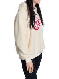 Load image into Gallery viewer, Detroit Red Wings Ladies Sherpa Hoodie with Premium Chenille Logo
