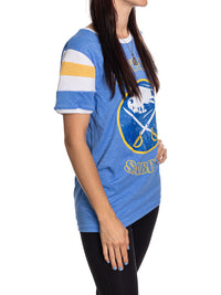 Load image into Gallery viewer, Buffalo Sabres Ladies Loose Fit Varsity Style Retro Lounge T-Shirt
