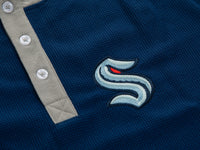 Load image into Gallery viewer, Seattle Kraken Waffle Henley Shirt
