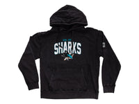 Load image into Gallery viewer, San Jose Sharks Distressed Logo Unisex Black Acid Wash Hoodie

