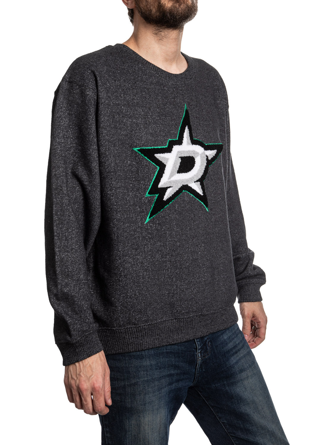 Dallas Stars NHL Unisex Cabin Crew Neck Sweater with Chenille logo