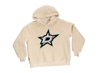 Load image into Gallery viewer, Dallas Stars Ladies Sherpa Hoodie with Premium Chenille Logo
