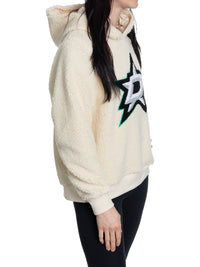 Load image into Gallery viewer, Dallas Stars Ladies Sherpa Hoodie with Premium Chenille Logo
