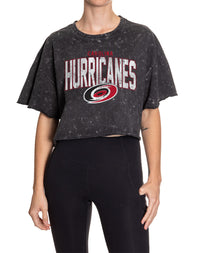Load image into Gallery viewer, Carolina Hurricanes Acid Wash Crop Top
