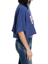 Load image into Gallery viewer, Columbus Blue Jackets Acid Wash Crop Top
