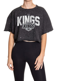 Load image into Gallery viewer, Los Angeles Kings Acid Wash Crop Top
