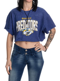 Load image into Gallery viewer, Nashville Predators Acid Wash Crop Top
