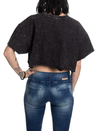 Load image into Gallery viewer, Ottawa Senators Acid Wash Crop Top
