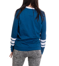 Load image into Gallery viewer, Tampa Bay Lightning Women&#39;s V-Neck Varsity Long Sleeve Shirt
