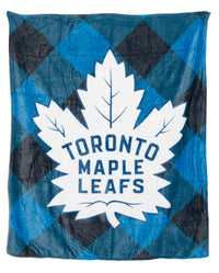 Load image into Gallery viewer, Toronto Maple Leafs NHL Ultra-Plush Flannel Plaid Throw Blanket (50&quot; by 60&quot;)
