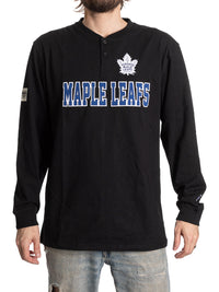 Load image into Gallery viewer, Toronto Maple Leafs Long Sleeve Henley Blackout Edition
