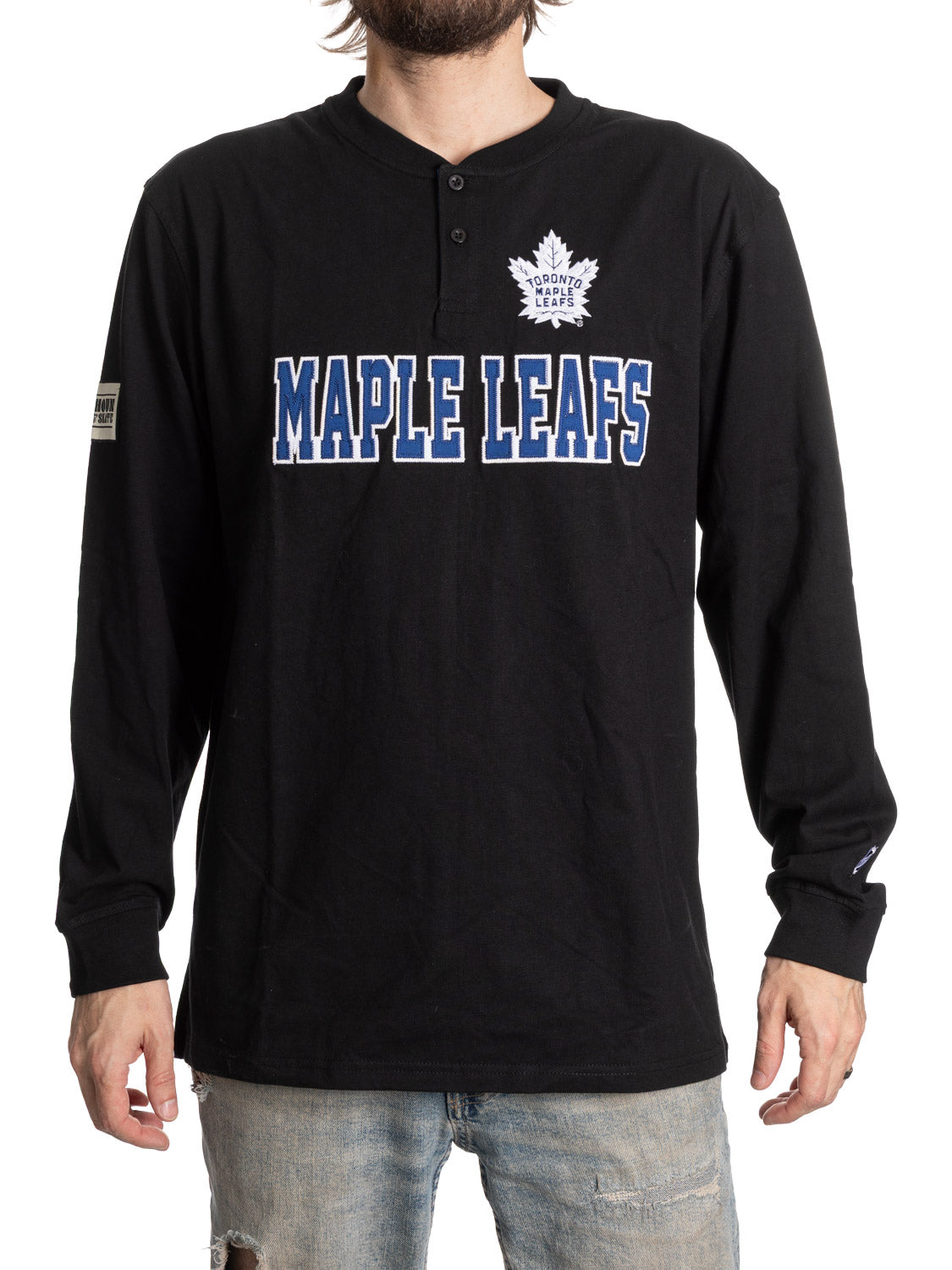 Toronto Maple Leafs Long Sleeve Henley Blackout Edition - Presale