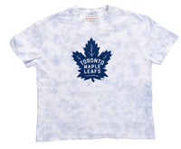 Load image into Gallery viewer, Premium Toronto Maple Leafs Blue Tie Dye Oversized Women&#39;s T-Shirt
