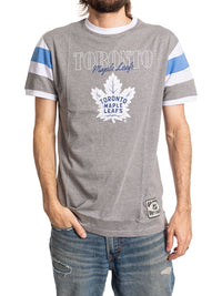 Load image into Gallery viewer, Toronto Maple Leafs Shoulder Stripe vintage varsity T-Shirt
