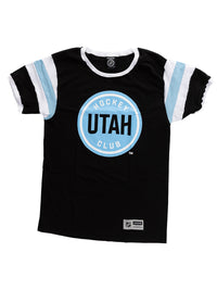 Load image into Gallery viewer, Utah Hockey Club Shoulder Stripe Varsity Inset T-Shirt

