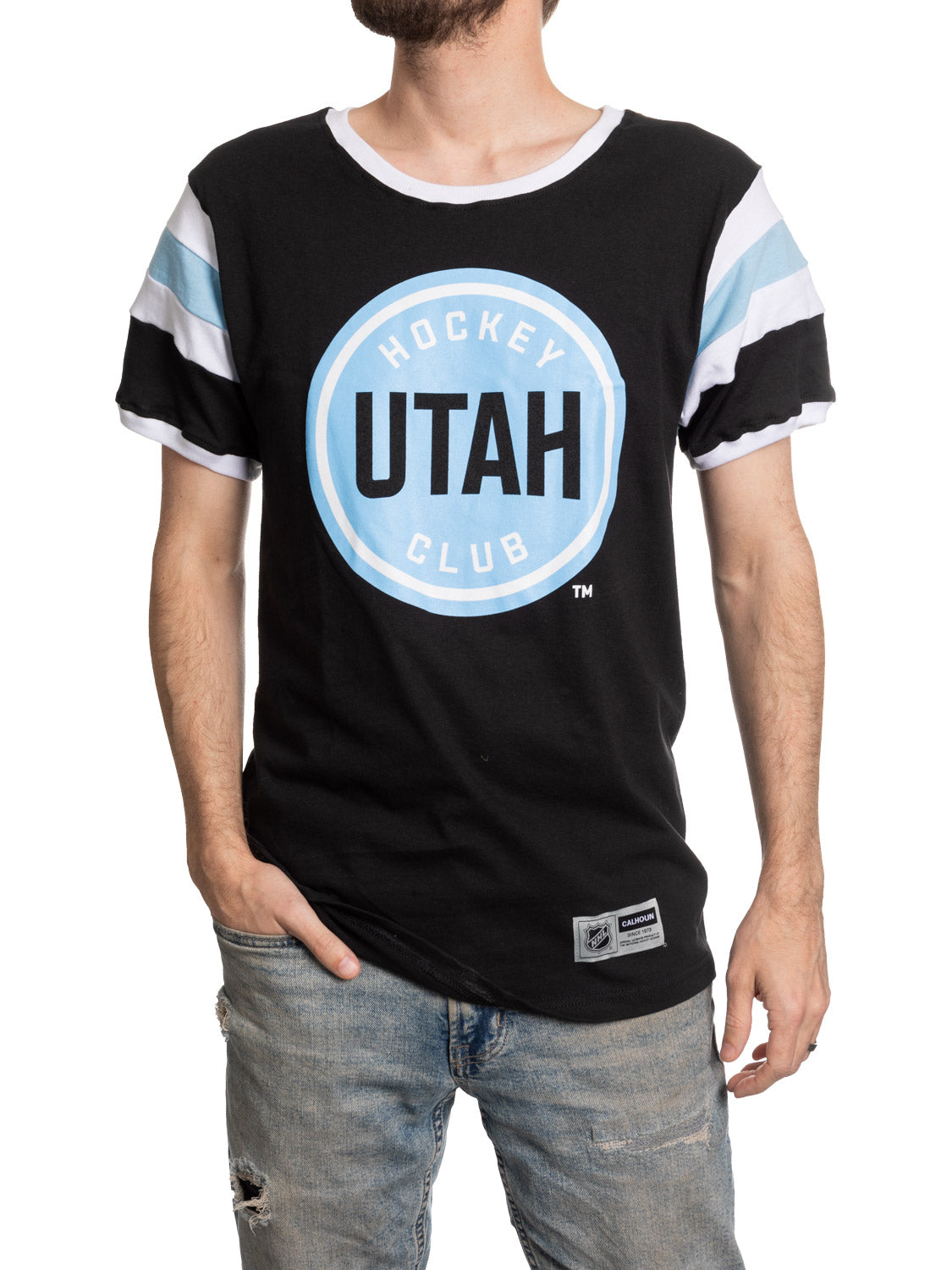 Utah Hockey Club Shoulder Stripe Varsity Inset T-Shirt