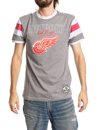 Load image into Gallery viewer, Detroit Red Wings Shoulder Stripe vintage varsity T-Shirt
