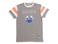 Load image into Gallery viewer, Edmonton Oilers Shoulder Stripe vintage varsity T-Shirt
