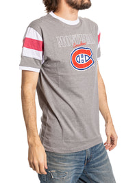 Load image into Gallery viewer, Montreal Canadiens Shoulder Stripe vintage varsity T-Shirt
