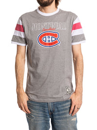 Load image into Gallery viewer, Montreal Canadiens Shoulder Stripe vintage varsity T-Shirt
