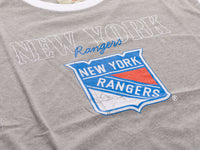 Load image into Gallery viewer, New York Rangers Shoulder Stripe vintage varsity T-Shirt

