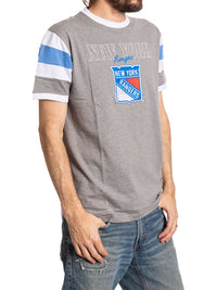 Load image into Gallery viewer, New York Rangers Shoulder Stripe vintage varsity T-Shirt
