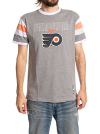 Load image into Gallery viewer, Philadelphia Flyers Shoulder Stripe vintage varsity T-Shirt
