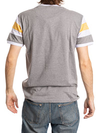 Load image into Gallery viewer, Pittsburgh Penguins Shoulder Stripe vintage varsity T-Shirt

