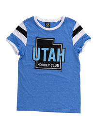 Load image into Gallery viewer, Utah Hockey Club Ladies&#39; Relaxed Fit Varsity Style Retro Tshirt
