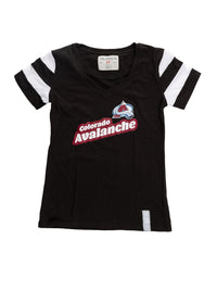 Load image into Gallery viewer, Colorado Avalanche Women&#39;s Retro Varsity V-Neck T-Shirt
