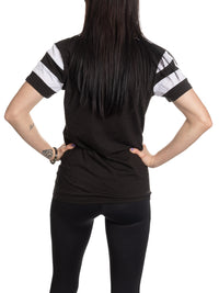 Load image into Gallery viewer, Dallas Stars Women&#39;s Retro Varsity V-Neck T-Shirt
