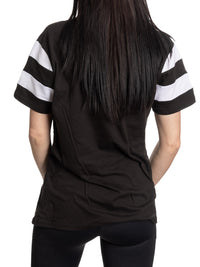 Load image into Gallery viewer, Detroit Red Wings Women&#39;s Retro Varsity V-Neck T-Shirt
