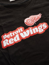 Load image into Gallery viewer, Detroit Red Wings Women&#39;s Retro Varsity V-Neck T-Shirt
