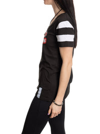 Load image into Gallery viewer, Carolina Hurricanes Women&#39;s Retro Varsity V-Neck T-Shirt
