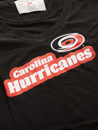 Load image into Gallery viewer, Carolina Hurricanes Women&#39;s Retro Varsity V-Neck T-Shirt
