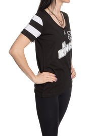 Load image into Gallery viewer, Los Angeles Kings Women&#39;s Retro Varsity V-Neck T-Shirt
