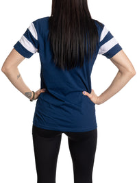 Load image into Gallery viewer, New York Rangers Women&#39;s Retro Varsity V-Neck T-Shirt
