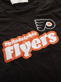 Load image into Gallery viewer, Philadelphia Flyers Women&#39;s Retro Varsity V-Neck T-Shirt
