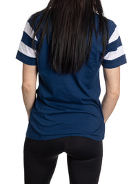 Load image into Gallery viewer, Toronto Maple Leafs Women&#39;s Retro Varsity V-Neck T-Shirt
