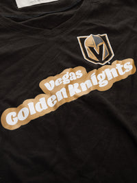 Load image into Gallery viewer, Vegas Golden Knights Women&#39;s Retro Varsity V-Neck T-Shirt

