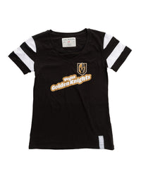 Load image into Gallery viewer, Vegas Golden Knights Women&#39;s Retro Varsity V-Neck T-Shirt
