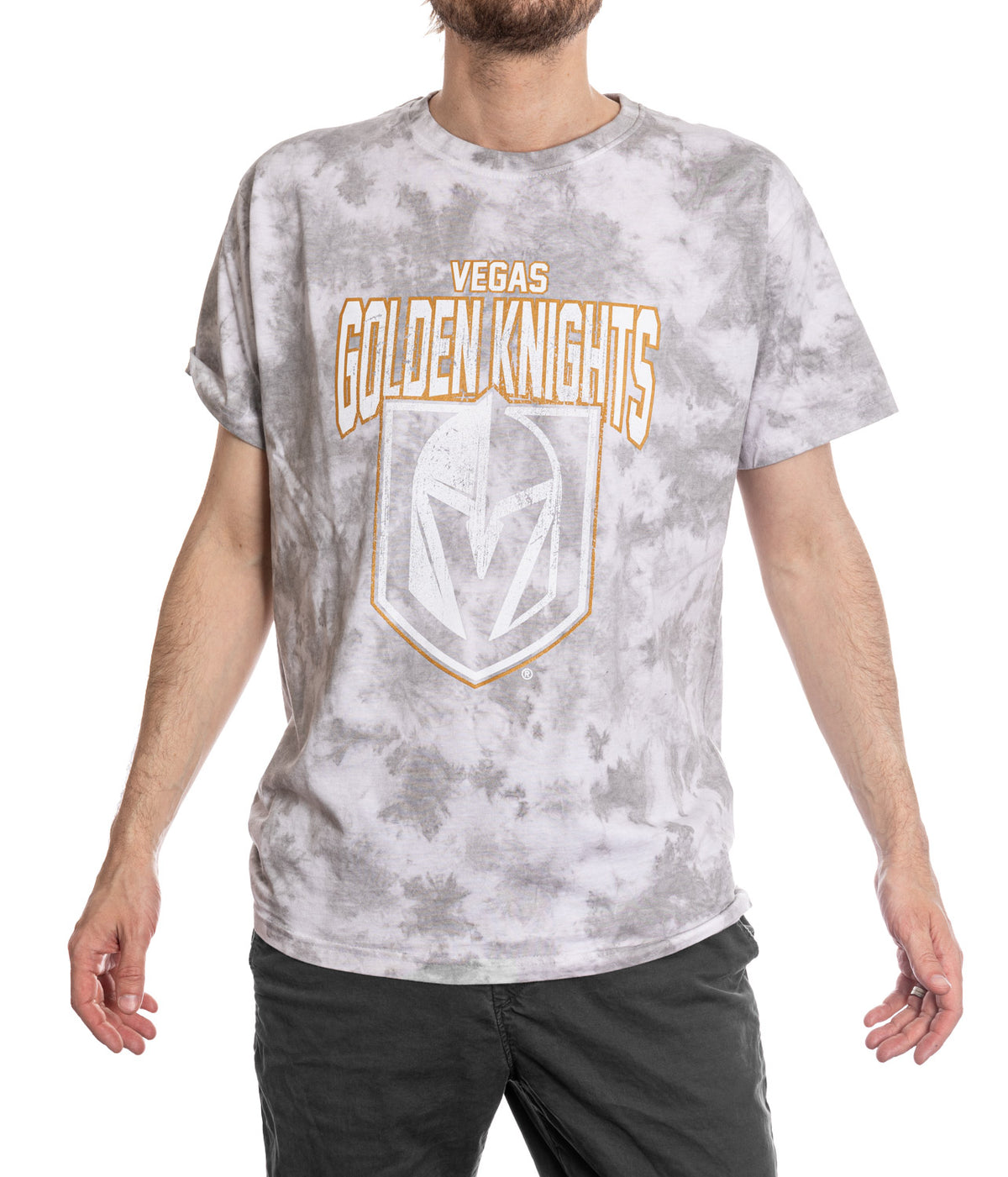 Vegas Golden Knights Grey Cloud Tie Dye T-Shirt